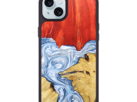 iPhone 15 Plus Wood+Resin Phone Case - Chris (Mosaic, 677322) Supply