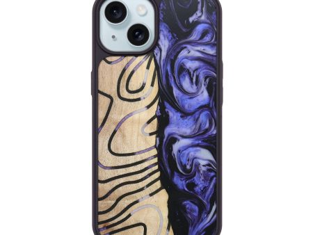 iPhone 15 Wood+Resin Phone Case - Jeri (Pattern, 677268) For Sale