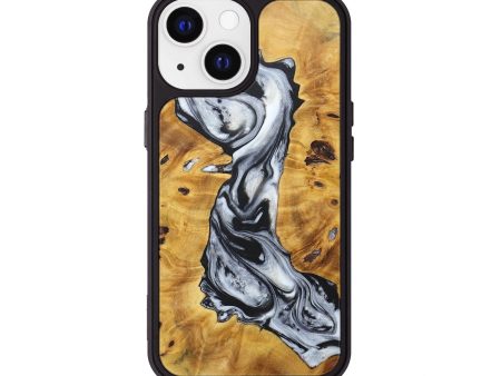 iPhone 13 Wood+Resin Phone Case - Baylee (Black & White, 676380) Fashion