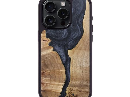 iPhone 15 Pro Wood+Resin Phone Case - Addyson (Pure Black, 676325) Discount