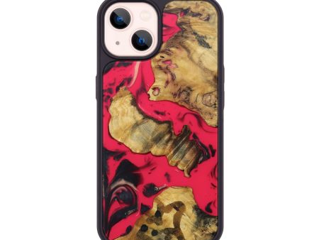 iPhone 14 Wood+Resin Phone Case - Chance (Mosaic, 677333) on Sale