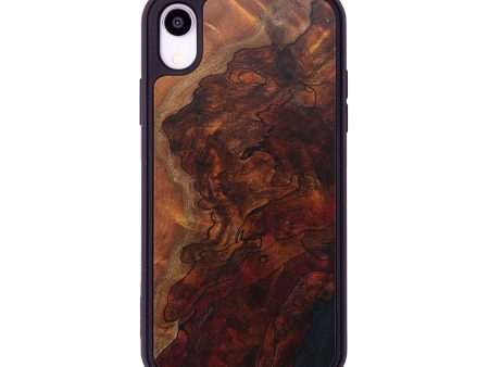 iPhone Xr Wood+Resin Phone Case - Heath (Wood Burl, 676343) For Sale