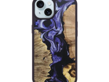 iPhone 15 Wood+Resin Phone Case - Eugene (Mosaic, 677358) Sale