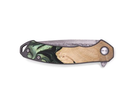 EDC Wood+Resin Pocket Knife - Charlotte (Blue, 676988) Fashion