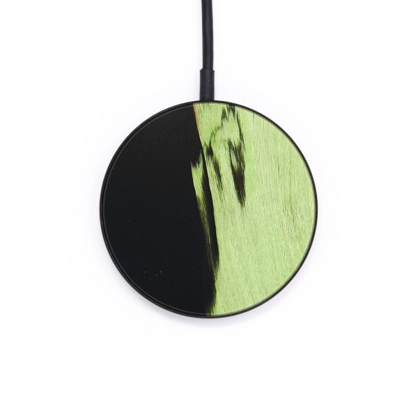 Circle Wood+Resin Wireless Charger - Edith (Pure Black, 677090) For Sale