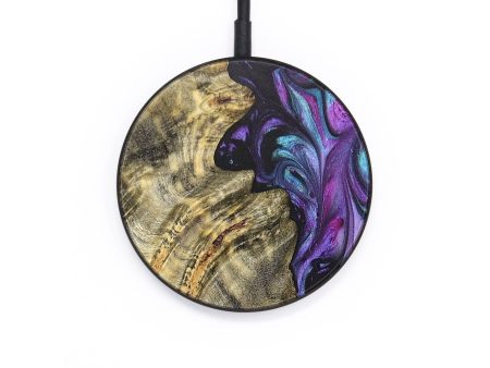 Circle Wood+Resin Wireless Charger - Ken (Purple, 677068) Online now