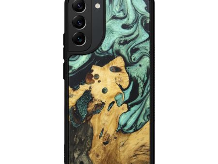 Galaxy S22 Plus Wood+Resin Phone Case - Dwight (Green, 672929) Fashion