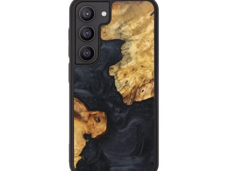 Galaxy S23 Wood+Resin Phone Case - Adalyn (Pure Black, 675762) For Cheap