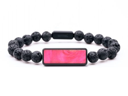 Lava Bead  Bracelet - Christie (Black & White, 675463) Sale