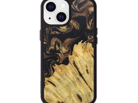 iPhone 13 Wood+Resin Phone Case - Juan (Black & White, 672238) Hot on Sale