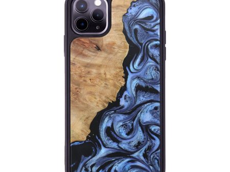 iPhone 11 Pro Max Wood+Resin Phone Case - Kathryn (Blue, 672170) Discount