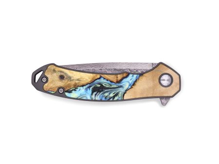 EDC Wood+Resin Pocket Knife - Alma (Aurora, 672034) For Cheap