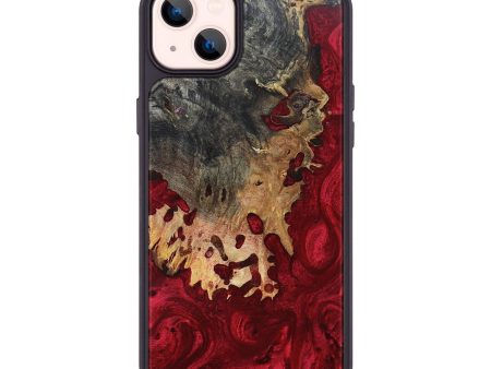 iPhone 14 Plus Wood+Resin Phone Case - Carson (Red, 672083) Fashion