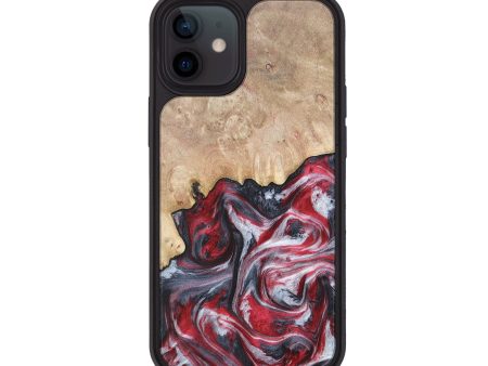 iPhone 12 Wood+Resin Phone Case - Brittney (Red, 672178) Online Hot Sale