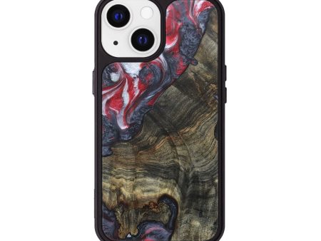 iPhone 13 Wood+Resin Phone Case - Imogene (Red, 672184) For Cheap