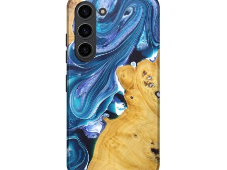 Galaxy S23 Wood+Resin Live Edge Phone Case - Gail (Blue, 675604) Online Hot Sale