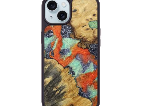 iPhone 15 Wood+Resin Phone Case - Bonita (Cosmos, 674369) Discount