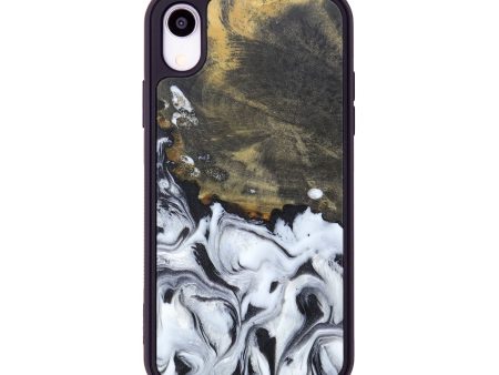 iPhone Xr Wood+Resin Phone Case - Deja (Black & White, 672244) For Discount