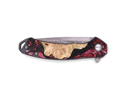 EDC Wood+Resin Pocket Knife - Gianni (Red, 672031) For Cheap