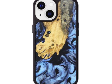 iPhone 13 Wood+Resin Phone Case - Freddie (Blue, 672166) For Discount