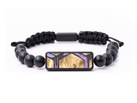 Onyx Bead Wood+Resin Bracelet - Marian (Pattern, 672329) Online Sale