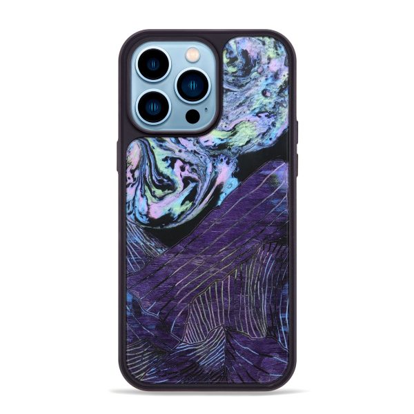 iPhone 14 Pro Max Wood+Resin Phone Case - Royalty (Aurora, 673716) Online Sale