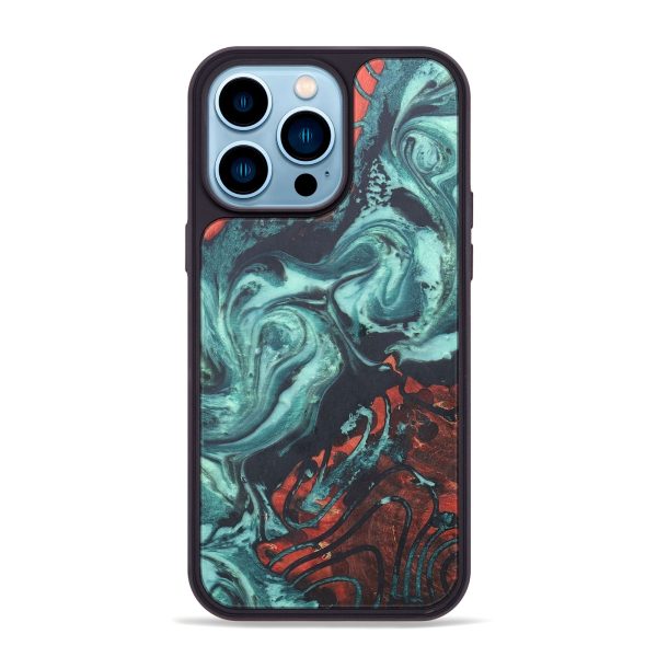 iPhone 14 Pro Max Wood+Resin Phone Case - Leanne (Pattern, 674134) Hot on Sale