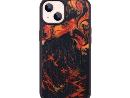 iPhone 14 Wood+Resin Phone Case - Bernice (Lava, 673504) Online Sale