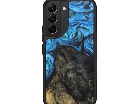 Galaxy S22 Wood+Resin Phone Case - Arabella (Blue, 673249) Hot on Sale