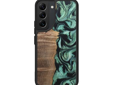 Galaxy S22 Wood+Resin Phone Case - Kaitlin (Green, 676659) Online