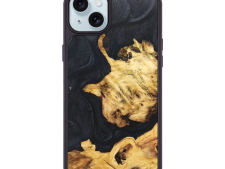 iPhone 15 Plus Wood+Resin Phone Case - Amir (Pure Black, 675770) Cheap