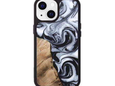 iPhone 13 Wood+Resin Phone Case - Ben (Black & White, 677206) Online