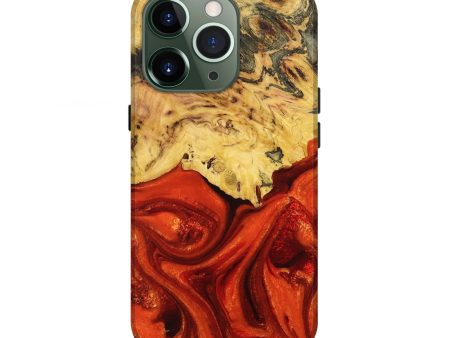 iPhone 13 Pro Wood+Resin Live Edge Phone Case - Patti (Red, 674069) Discount