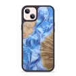 iPhone 14 Plus Wood+Resin Phone Case - Mikayla (Blue, 673261) Fashion