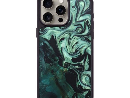 iPhone 15 Pro Max Wood+Resin Phone Case - Anita (Green, 672901) Cheap