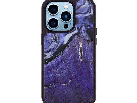 iPhone 14 Pro Wood+Resin Phone Case - Angel (Purple, 677120) Sale