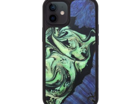 iPhone 12 Wood+Resin Phone Case - Bonita (Green, 677138) Hot on Sale