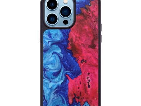 iPhone 14 Pro Max Wood+Resin Phone Case - Edgar (Blue, 675174) Supply