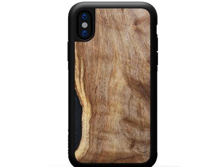 iPhone Xs Wood+Resin Phone Case - Landon (Wood Burl, 675817) Sale