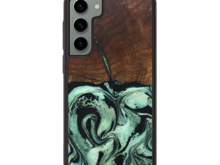 Galaxy S23 Plus Wood+Resin Phone Case - Cyrus (Green, 676577) Discount