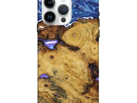 iPhone 15 Pro Max Wood+Resin Live Edge Phone Case - Andy (Purple, 673948) Online Sale