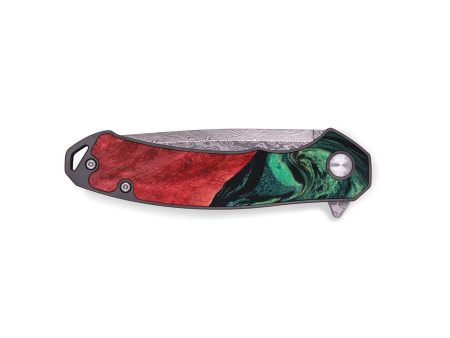 EDC Wood+Resin Pocket Knife - Tyson (Green, 671977) Online now