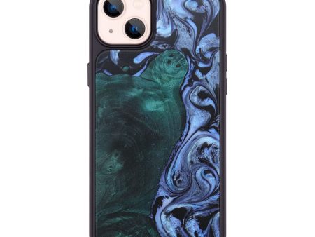 iPhone 14 Plus Wood+Resin Phone Case - Lorraine (Blue, 672169) Hot on Sale