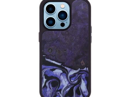 iPhone 14 Pro Wood+Resin Phone Case - Amir (Purple, 677111) Fashion