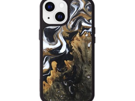 iPhone 13 Wood+Resin Phone Case - Cairo (Black & White, 675148) on Sale