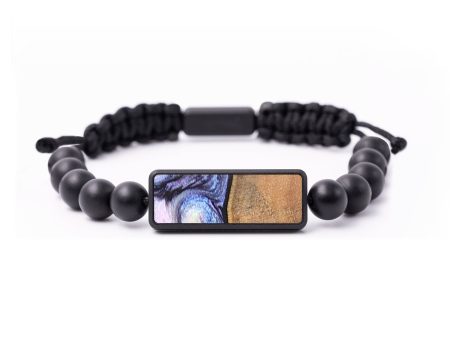 Onyx Bead Wood+Resin Bracelet - Glenda (Aurora, 673774) Online Hot Sale