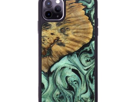 iPhone 11 Pro Max Wood+Resin Phone Case - Guadalupe (Green, 676667) Online now