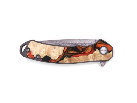 EDC Wood+Resin Pocket Knife - Rebecca (Lava, 672069) Hot on Sale