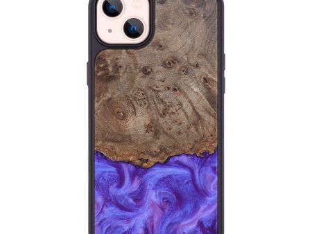 iPhone 14 Plus Wood+Resin Phone Case - Maria (Purple, 677231) Hot on Sale