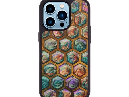 iPhone 14 Pro Wood+Resin Phone Case - Abigail (Pattern, 672799) on Sale